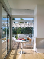 Westridge Residence, upper veranda, Bel Air, CA - Montalba Architects